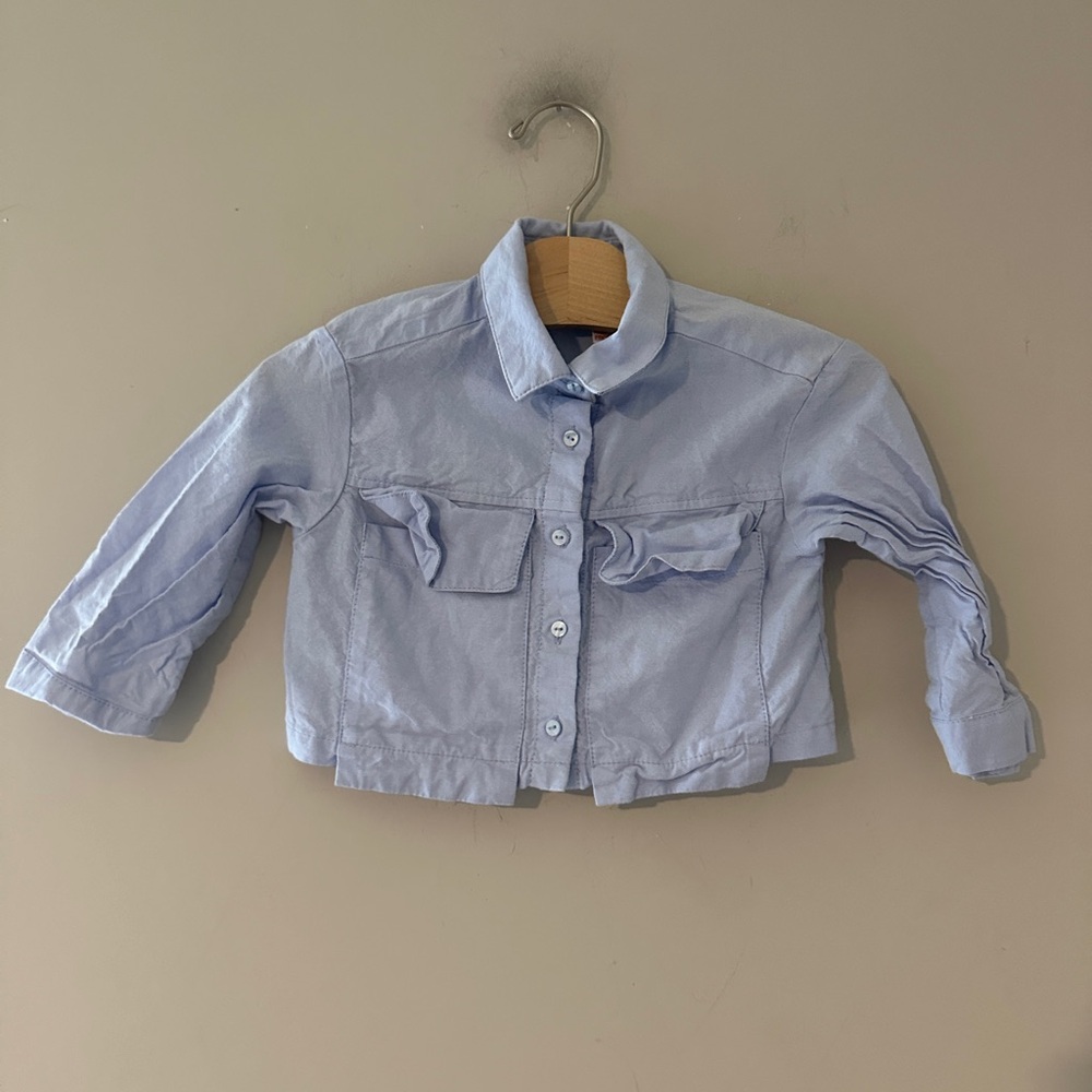 $13 ADD ON zara cropped button shirt 18-24M Hanna Andersson Mini Boden Baby Gap
